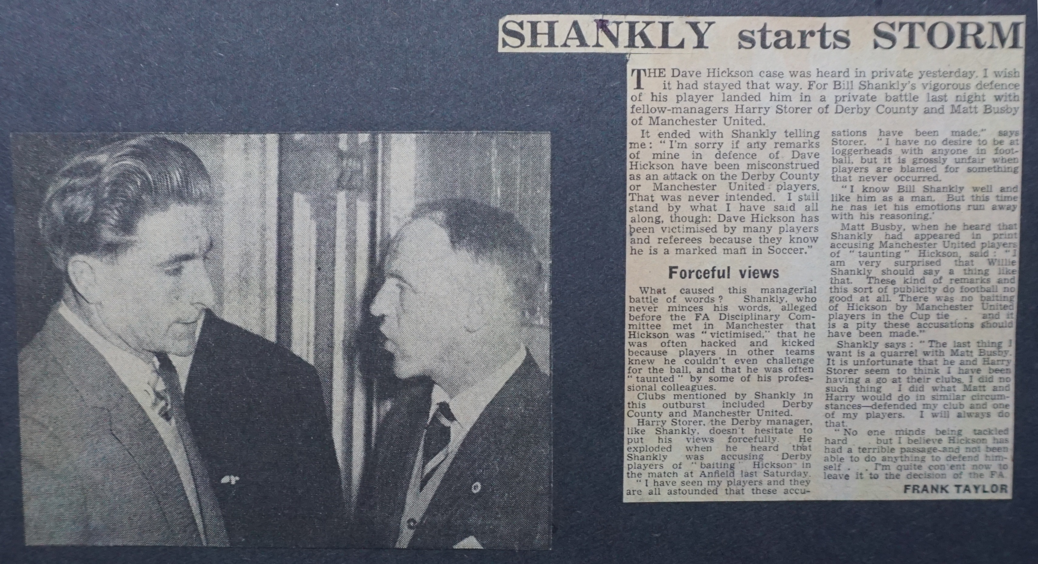 Shankly starts storm